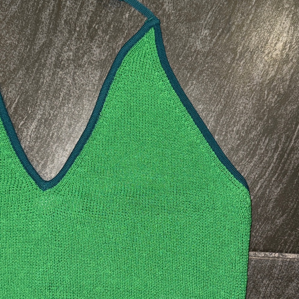 Free People Out and About Green Solid Halter Top - Picture 3 of 12